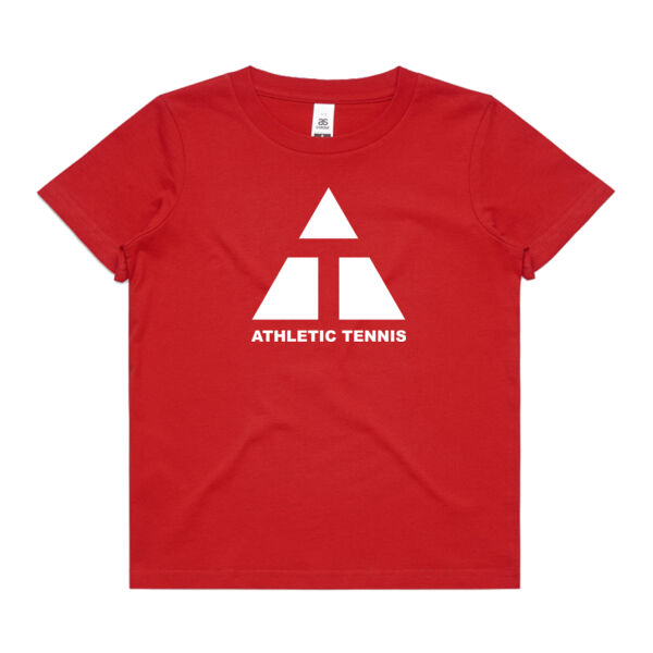 Kids Athletic Tennis Tee - Red Thumbnail